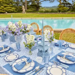 Mrs. Alice Candle Holders|Camille Azure Candle Set (Blue)