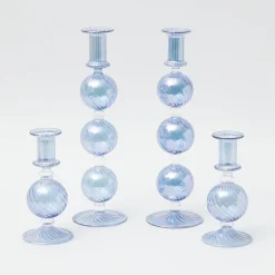 Mrs. Alice Candle Holders|Camille Azure Candle Set (Blue)