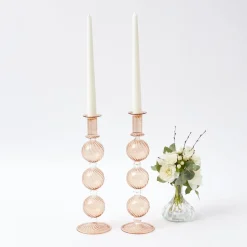 Mrs. Alice Candle Holders|Camille Chestnut Candle Holders (Pair)