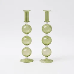Mrs. Alice Candle Holders|Camille Olive Candle Holder (Pair)