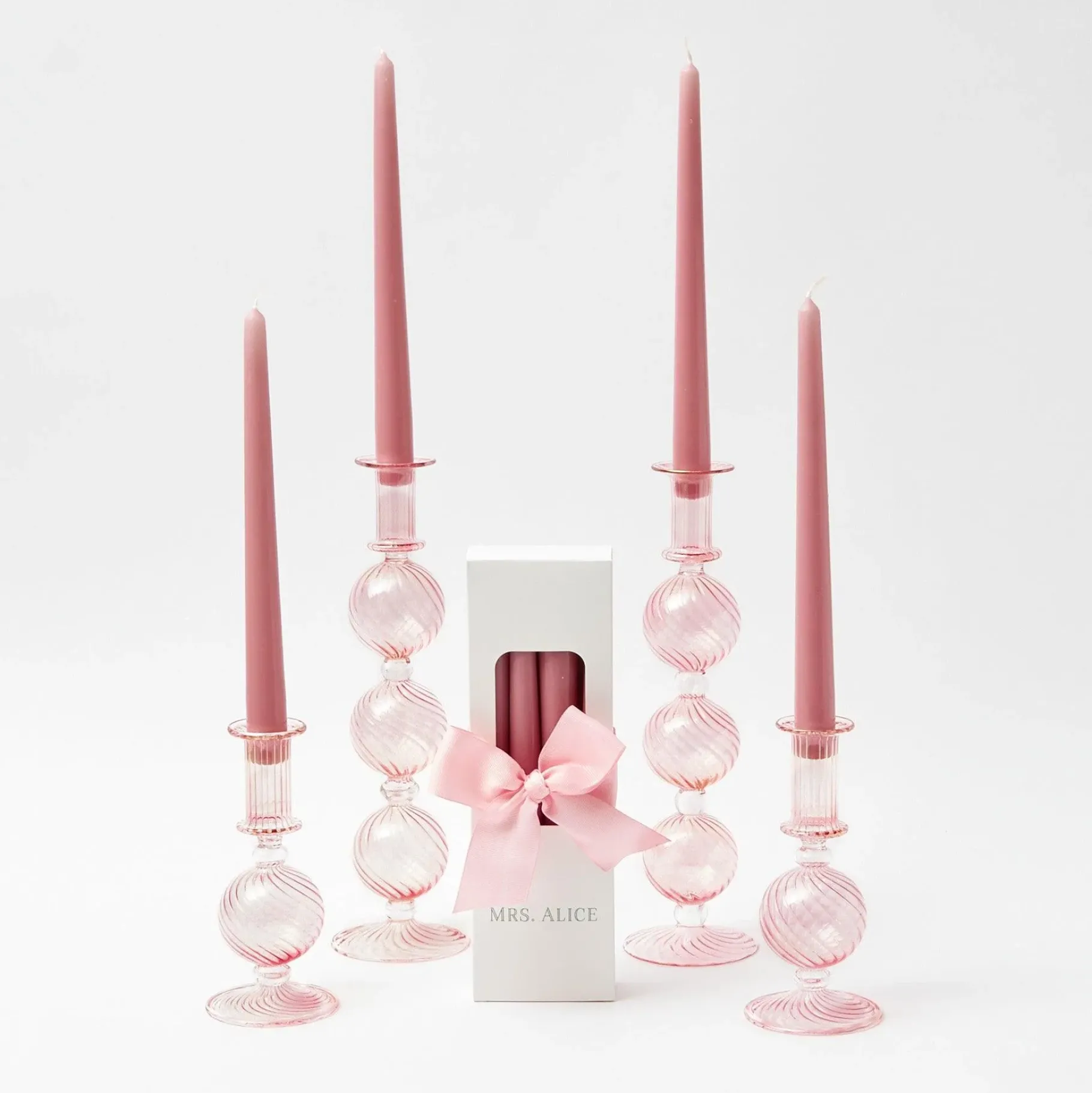 Mrs. Alice Candle Holders|Camille Peony Candle Set