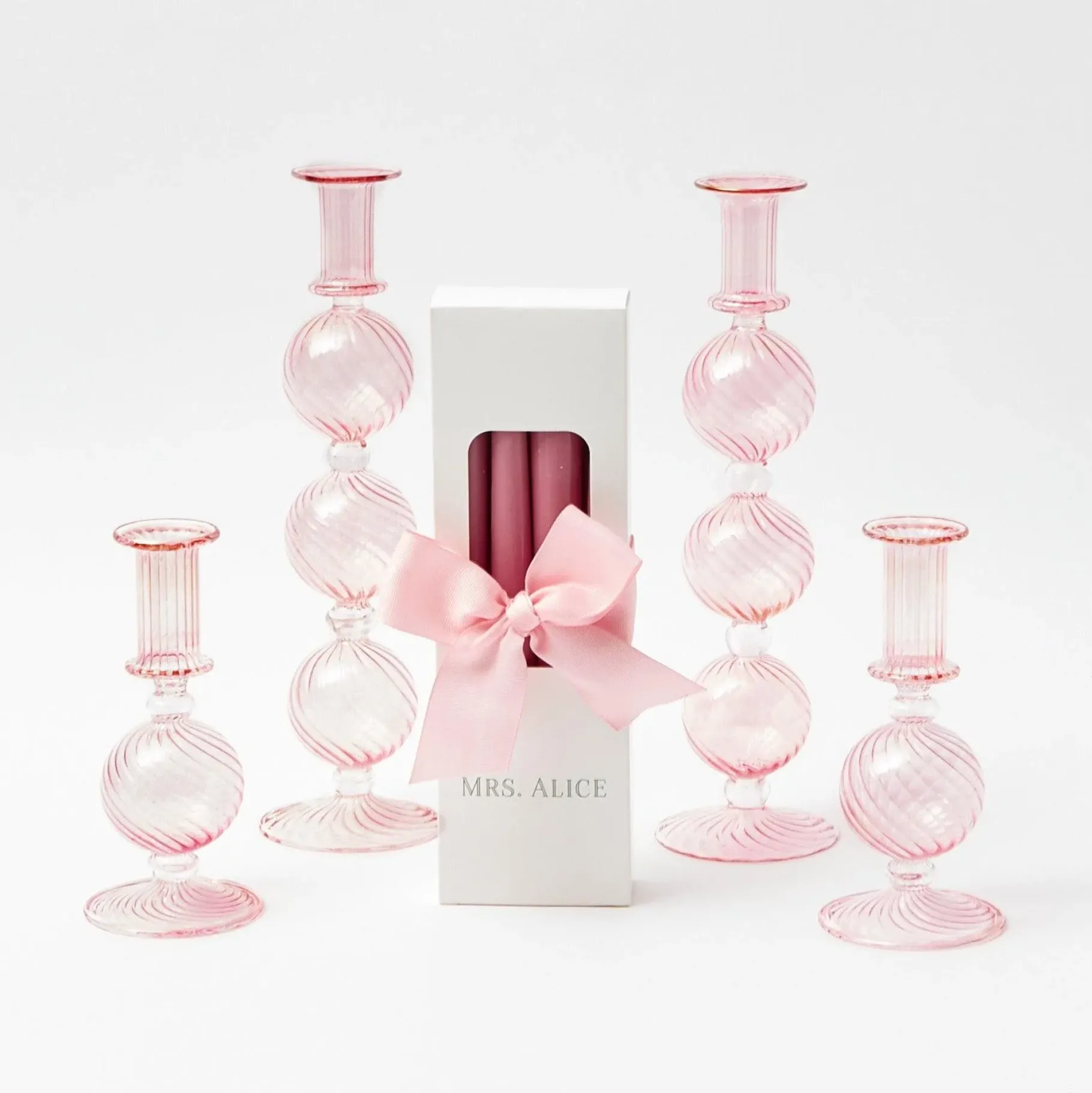 Mrs. Alice Candle Holders|Camille Peony Candle Set