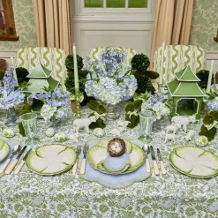 Mrs. Alice Crockery Sets|Capri Lettuce Dinner & Starter Plate (Set Of 8)