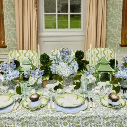 Mrs. Alice Dinner Plates|Capri Lettuce Dinner & Starter Plate (Set Of 8)