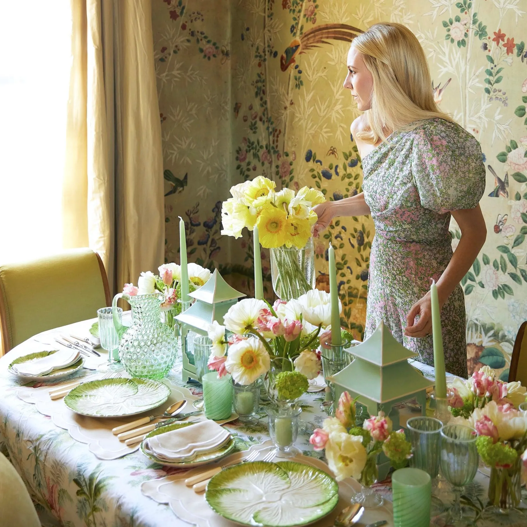 Mrs. Alice Dinner Plates|Capri Lettuce Dinner Plate