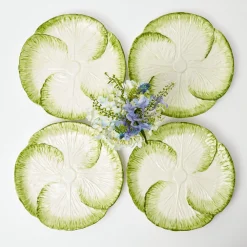 Mrs. Alice Crockery Sets|Capri Lettuce Dinner Plate (Set Of 4)
