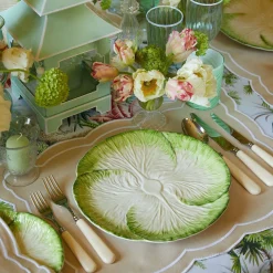 Mrs. Alice Lettuce Crockery|Capri Lettuce Dinner Plate (Set Of 4)