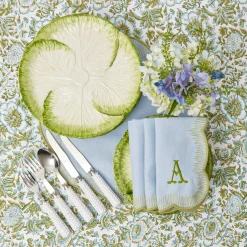 Mrs. Alice Lettuce Crockery|Capri Lettuce Dinner Plate (Set Of 4)