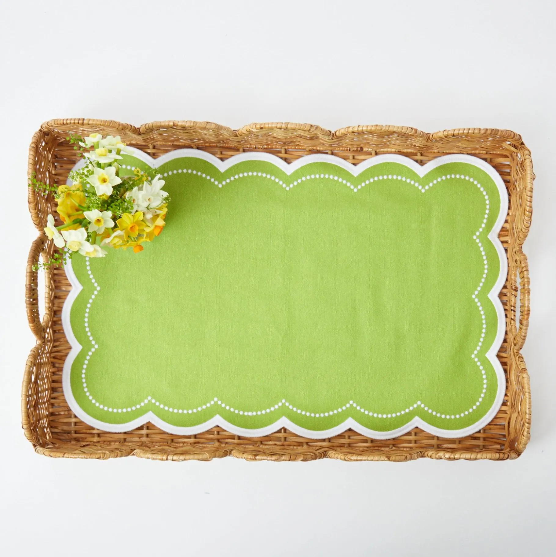 Mrs. Alice Trays & Liners|Cecily Green Tray Liner