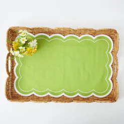 Mrs. Alice Placemats|Cecily Green Tray Liner