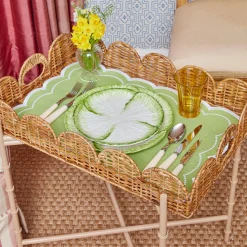 Mrs. Alice Placemats|Cecily Green Tray Liner