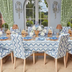 Mrs. Alice Chairs|Charlotte Blue Ikat Dining Chair