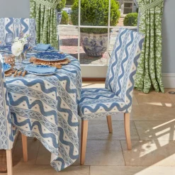 Mrs. Alice Chairs|Charlotte Blue Ikat Dining Chair