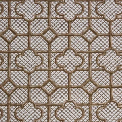 Mrs. Alice Serena Fresson Fabrics|Chestnut Brown Bamboo Trellis Fabric