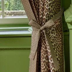 Mrs. Alice Serena Fresson Fabrics|Chestnut Brown Lotus Flower Fabric