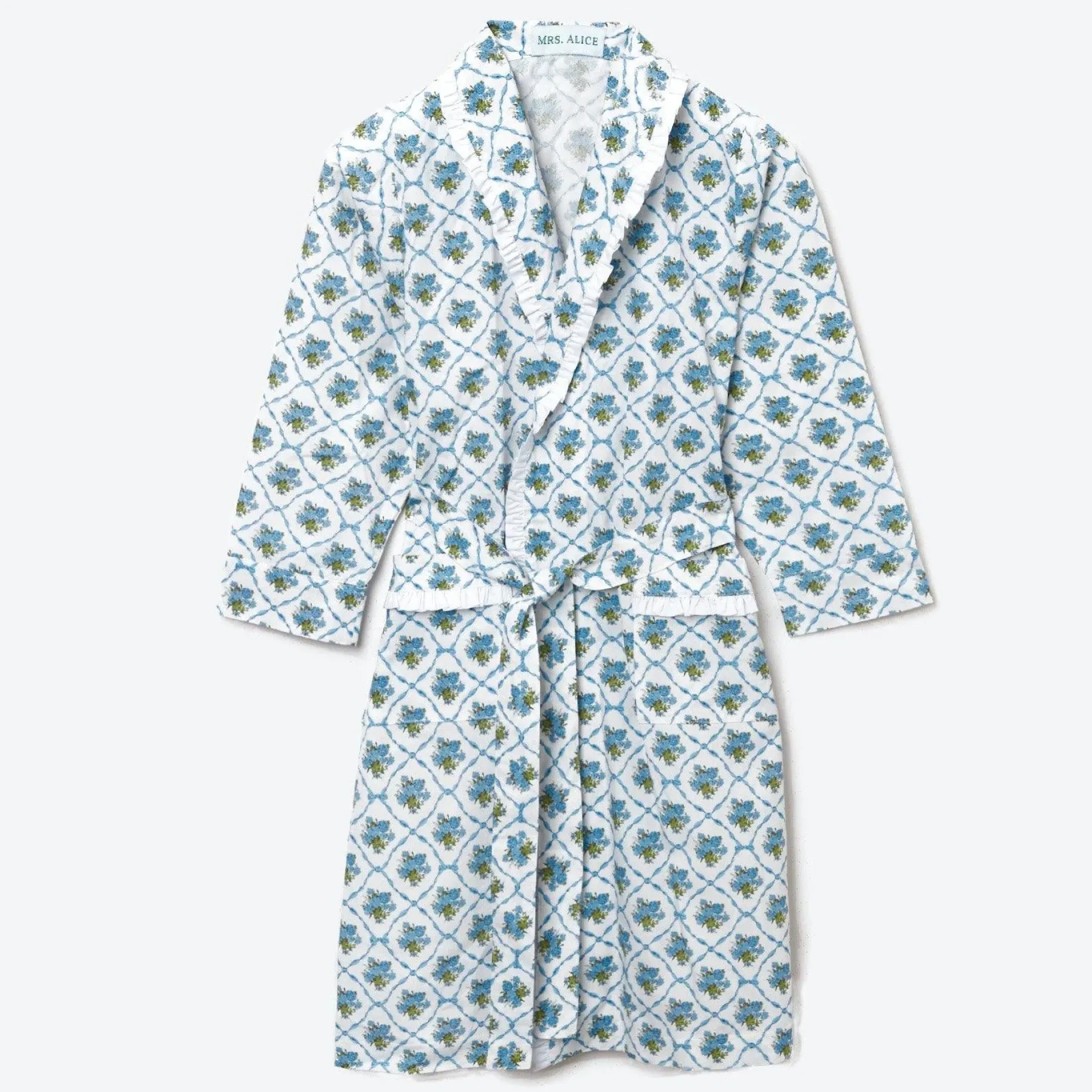 Women Mrs. Alice Alice Nightdresses|Children's Blue Bouquet Dressing Gown