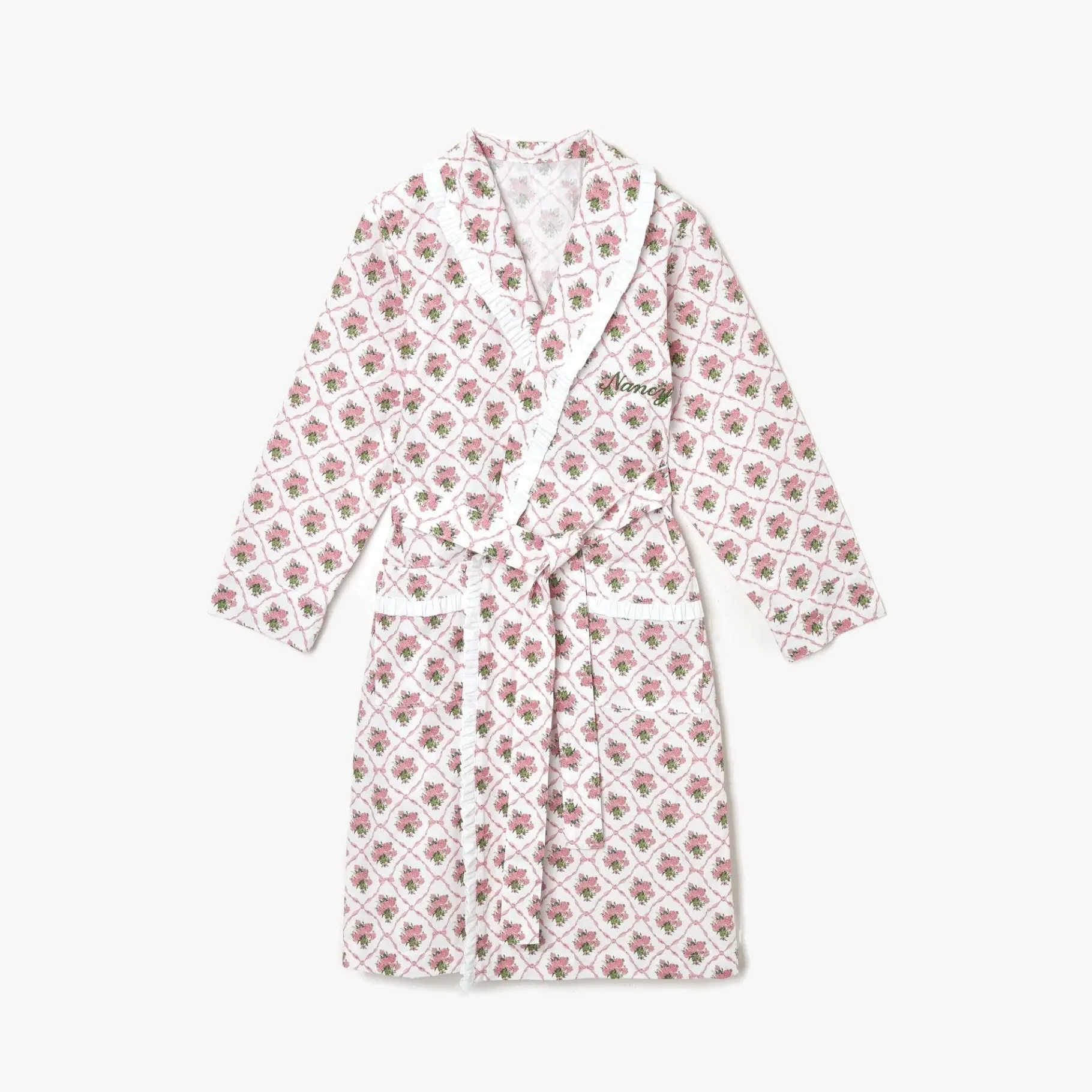 Women Mrs. Alice Alice Nightdresses|Children's Pink Bouquet Dressing Gown