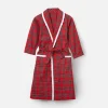 Mrs. Alice Aprons & Robes|Children's Red Tartan Frilled Dressing Gown
