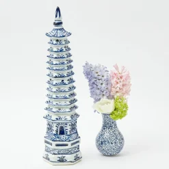 Mrs. Alice Pagodas & Lanterns|Chinoiserie Porcelain Pagoda