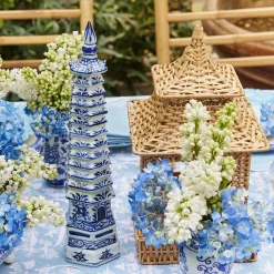 Mrs. Alice Pagodas & Lanterns|Chinoiserie Porcelain Pagoda