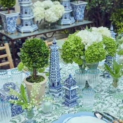 Mrs. Alice Pagodas & Lanterns|Chinoiserie Porcelain Pagoda