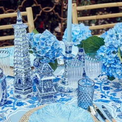 Mrs. Alice Pagodas & Lanterns|Chinoiserie Porcelain Pagoda