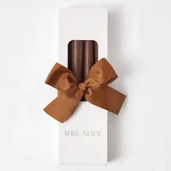 Mrs. Alice Candles|Chocolate Brown Candles (Set Of 8)