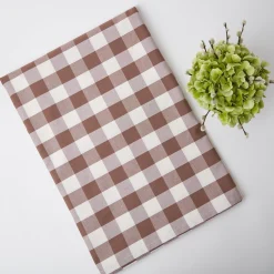 Mrs. Alice Tablecloths|Chocolate Gingham Tablecloth