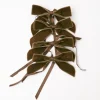 Mrs. Alice Napkin Rings, Bows & Wreaths|Chocolate Velvet Mini Bows (Set Of 4)
