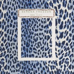 Mrs. Alice Serena Fresson Fabrics|Cobalt Blue Leopard Fabric