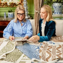 Mrs. Alice Serena Fresson Fabrics|Cobalt Blue Lotus Flower Fabric