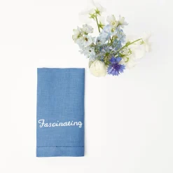 Mrs. Alice Napkins|Compliment Blue Linen Napkins (Set Of 8)