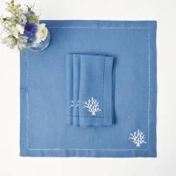 Mrs. Alice Table Linen Sets|Coral Blue Linen Set