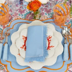 Mrs. Alice Crockery Sets|Coral Dinner Plates (Set Of 4)