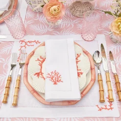 Mrs. Alice Napkins|Coral Linen Napkins (Set Of 4)
