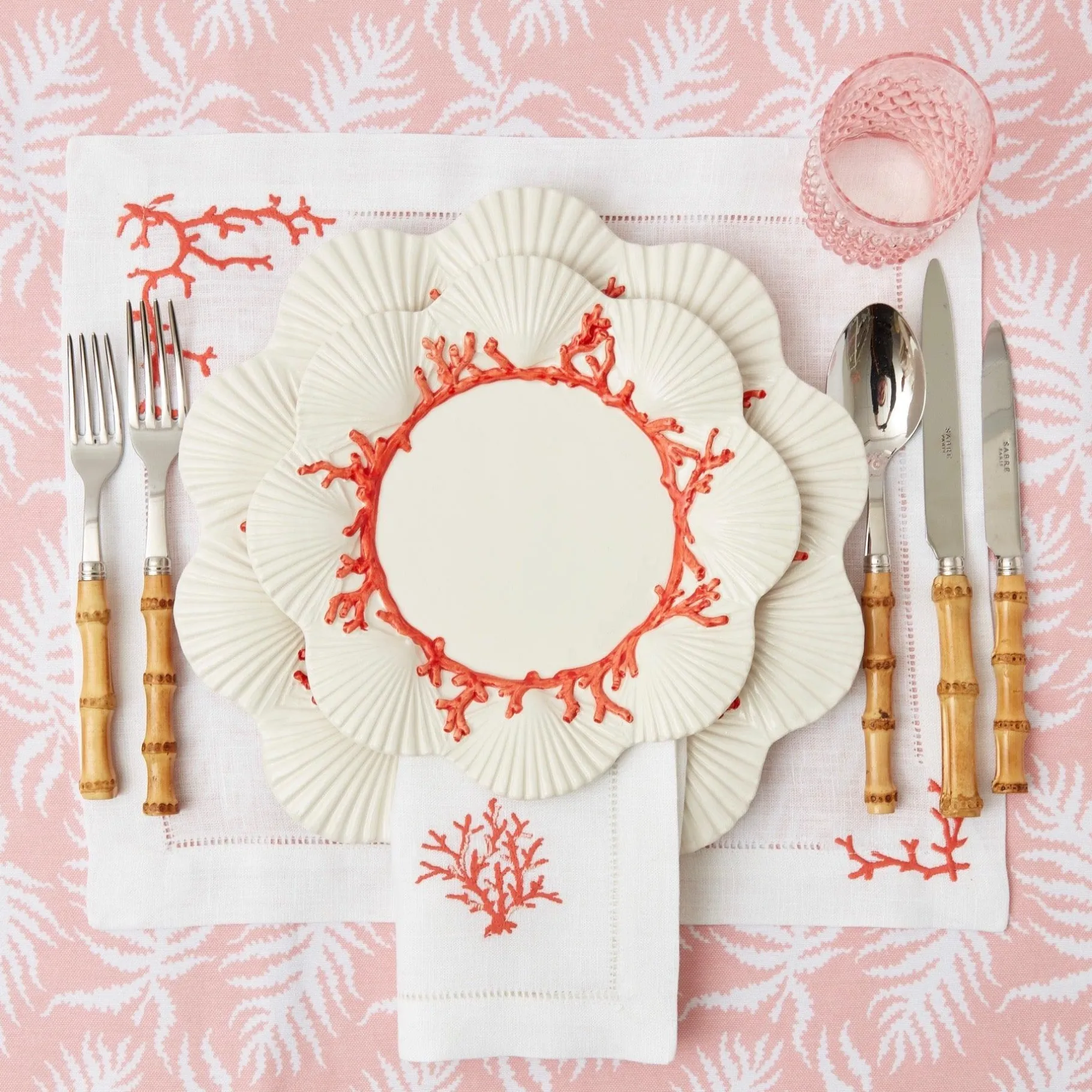 Mrs. Alice Napkins|Coral Linen Napkins (Set Of 4)