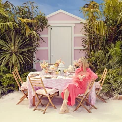 Mrs. Alice Table Linen Sets|Coral Linen Placemats & Napkins (Set Of 4)