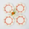 Mrs. Alice Crockery Sets|Coral Starter Plates (Set Of 4)