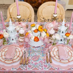 Mrs. Alice Glasses|Coral Tulip Water Glass (Set Of 4)