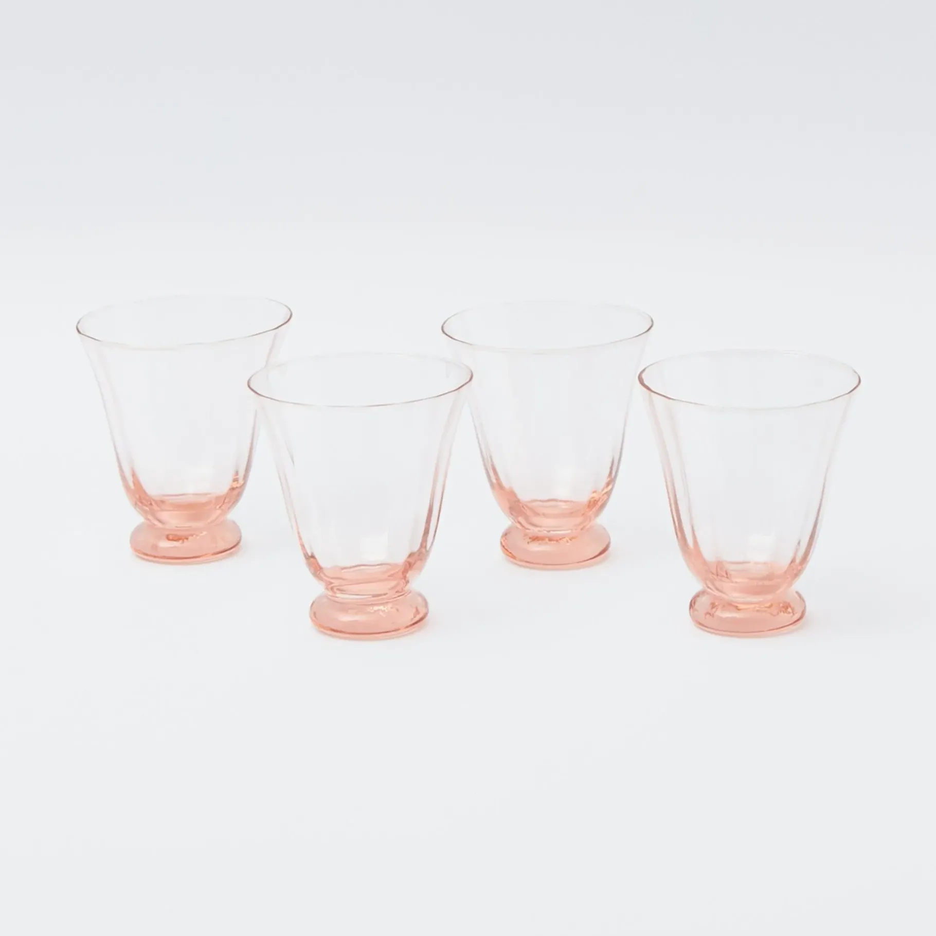 Mrs. Alice Glasses|Coral Tulip Water Glass (Set Of 4)