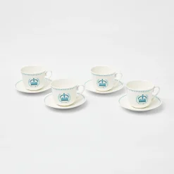 Mrs. Alice Crockery Sets|Coronation Breakfast Cup & Saucer (Set Of 4)