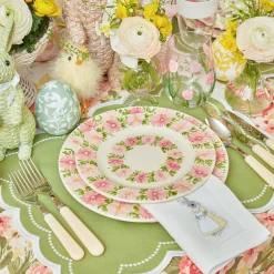 Mrs. Alice Dinner Plates|Dahlia Garland Dinner & Starter Plates (Set Of 8)