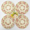 Mrs. Alice Crockery Sets|Dahlia Garland Dinner & Starter Plates (Set Of 8)