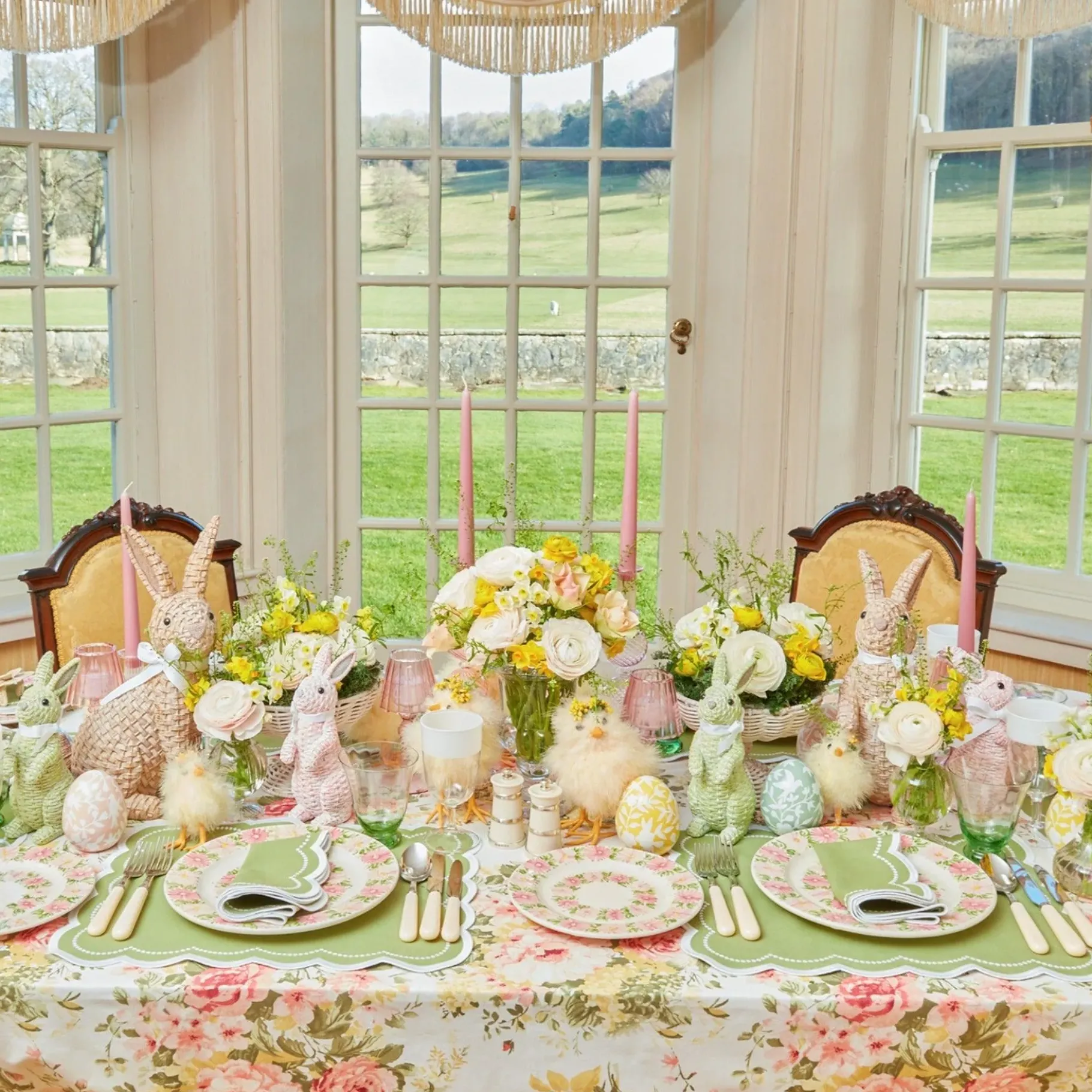 Mrs. Alice Crockery Sets|Dahlia Garland Dinner & Starter Plates (Set Of 8)