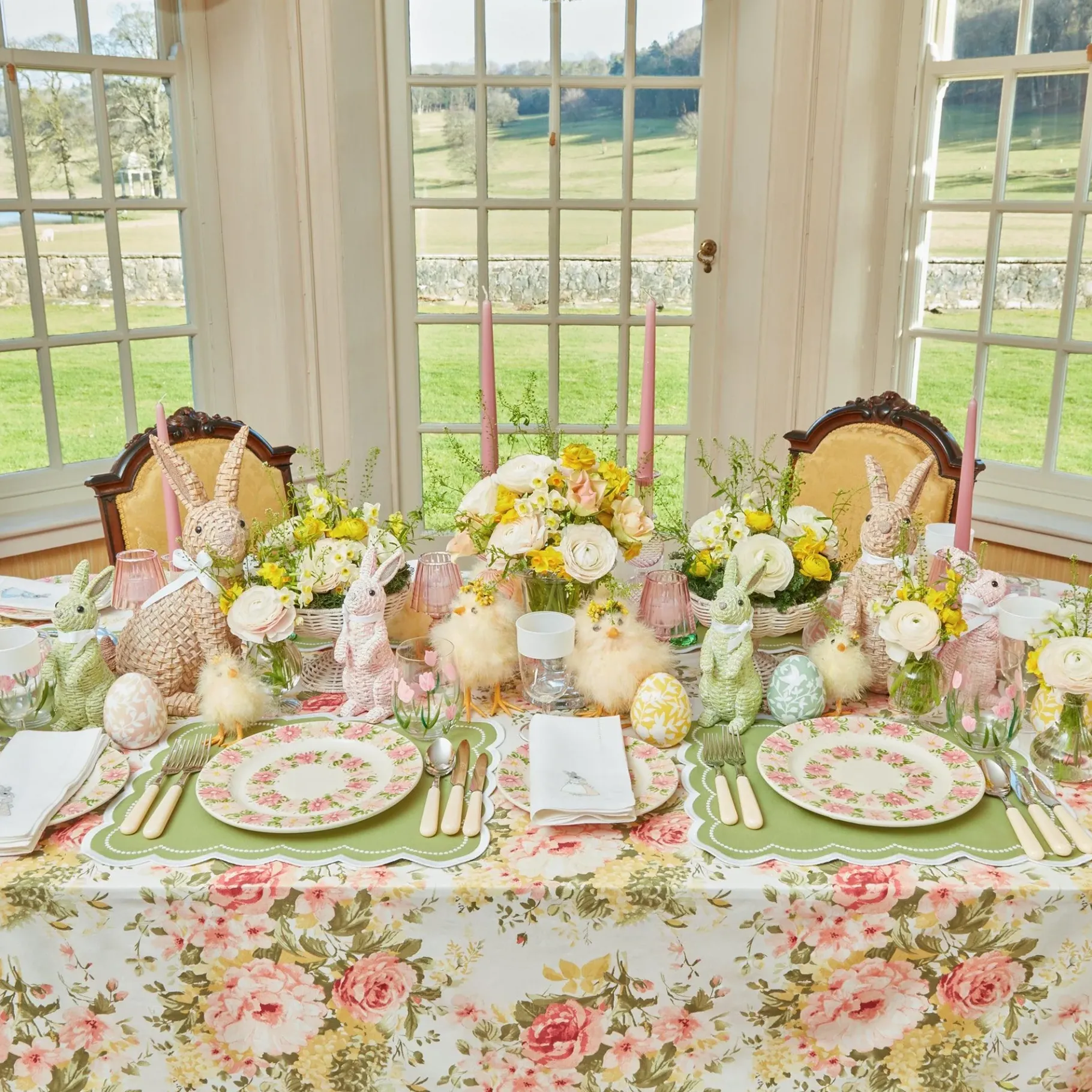 Mrs. Alice Crockery Sets|Dahlia Garland Dinner & Starter Plates (Set Of 8)