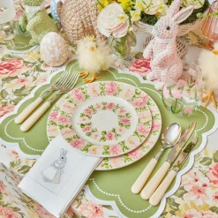 Mrs. Alice Crockery Sets|Dahlia Garland Dinner & Starter Plates (Set Of 8)