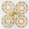 Mrs. Alice Crockery Sets|Dahlia Garland Dinner Plate (Set Of 4)