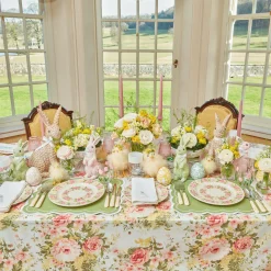 Mrs. Alice Crockery Sets|Dahlia Garland Dinner Plate (Set Of 4)