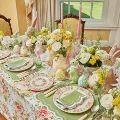 Mrs. Alice Crockery Sets|Dahlia Garland Dinner Plate (Set Of 4)