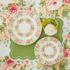 Mrs. Alice Dinner Plates|Dahlia Garland Dinner Plate (Set Of 4)
